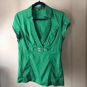Express Design Studio emerald blouse, sz Med